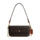 Brook Flap Artificial Leather Shoulder Bag Women S Brown