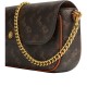 Brook Flap Artificial Leather Shoulder Bag Women S Brown