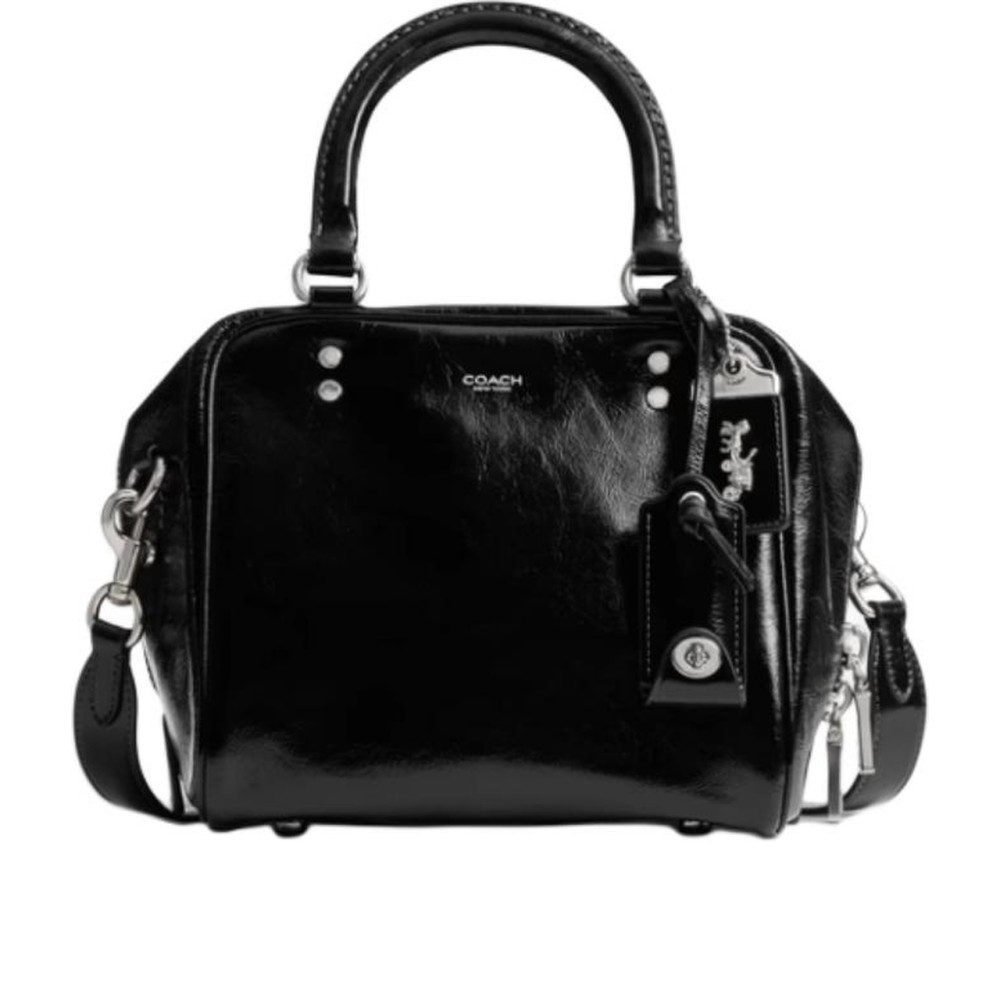 Rogue Cow Leather Toast Bag Shoulder Bag Crossbody Bag Handbag Small Women S Black