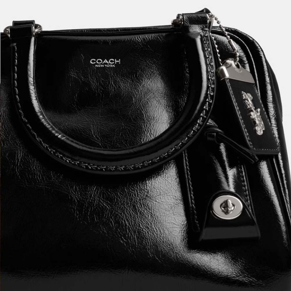 Rogue Cow Leather Toast Bag Shoulder Bag Crossbody Bag Handbag Small Women S Black