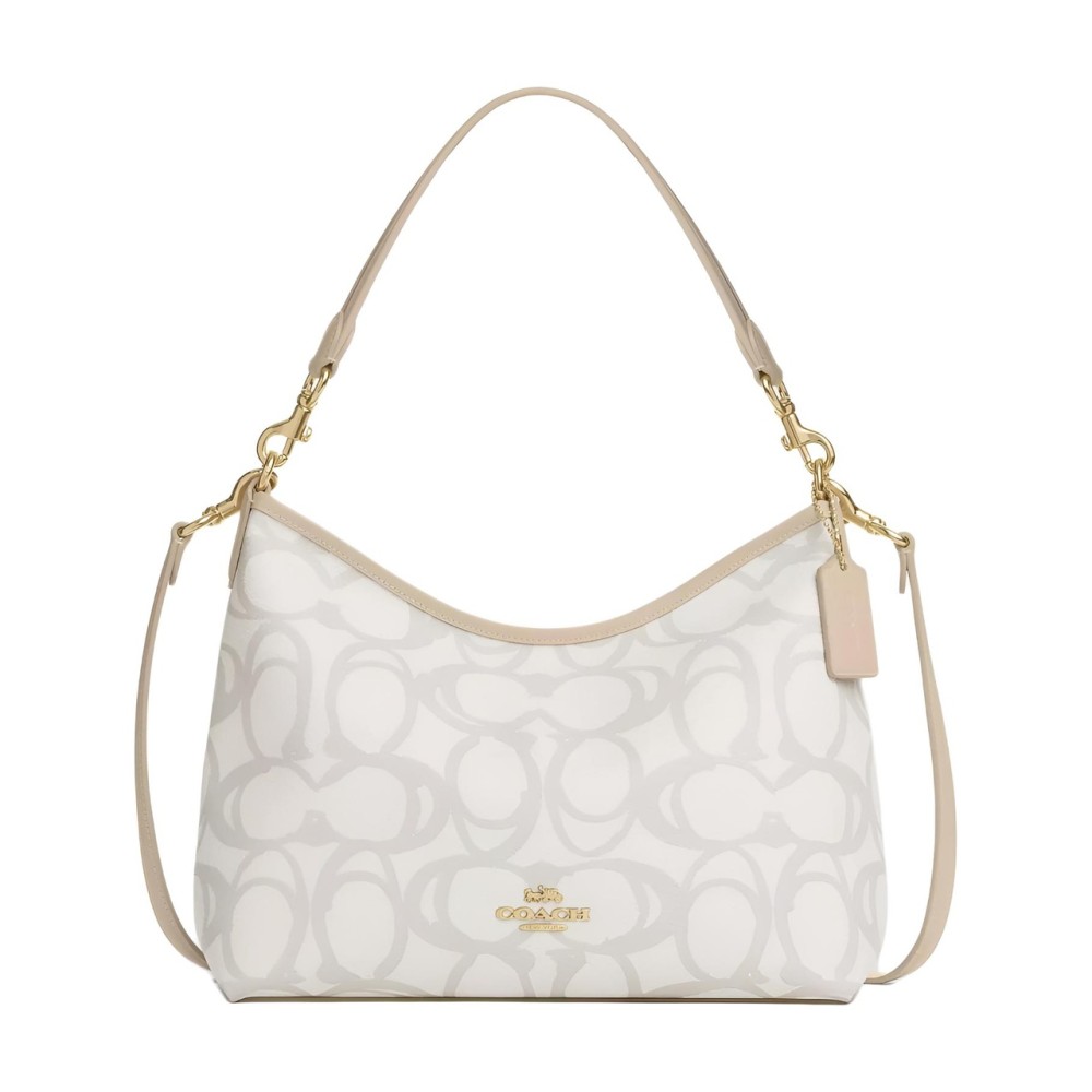 Laurel Coated Canvas Handbag Shoulder Bag Large Women S Ecru