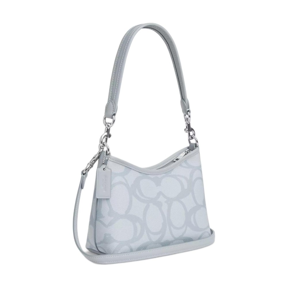 Laurel Coated Canvas Shoulder Bag Small Women S Ice Blue