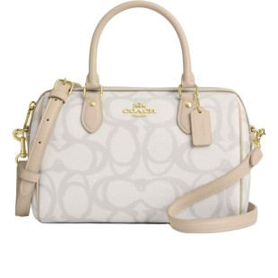 Coated Canvas Handbag Medium Women S Ivory