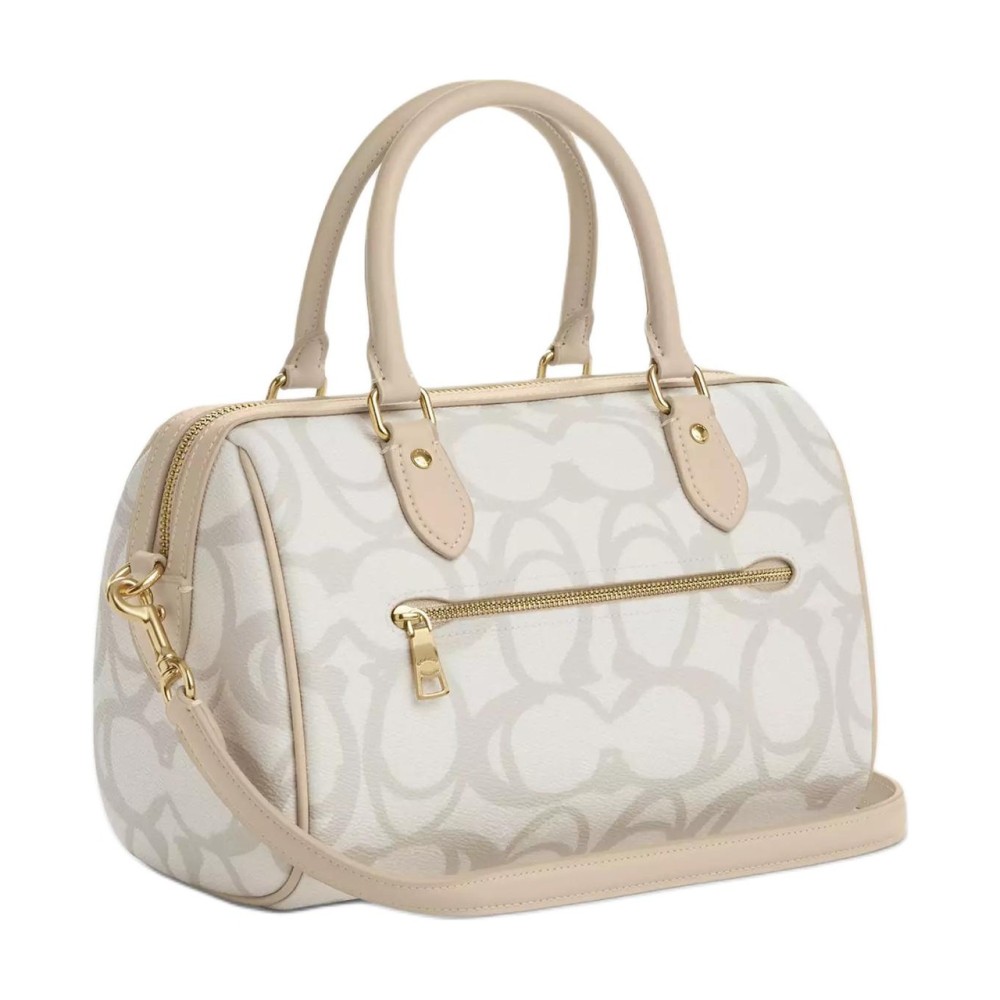 Coated Canvas Handbag Medium Women S Ivory