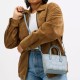 City Coated Canvas Tote Bag Shopping Bag Shoulder Bag Handbag Mini Women S Ice Blue