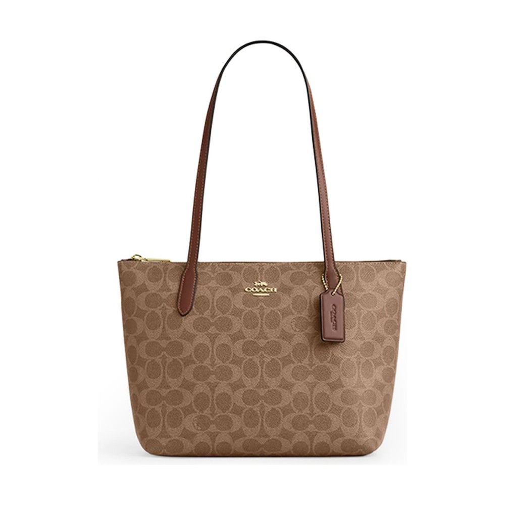 Fiona Canvas With Leather Shoulder Bag Small Women S Dark Brown