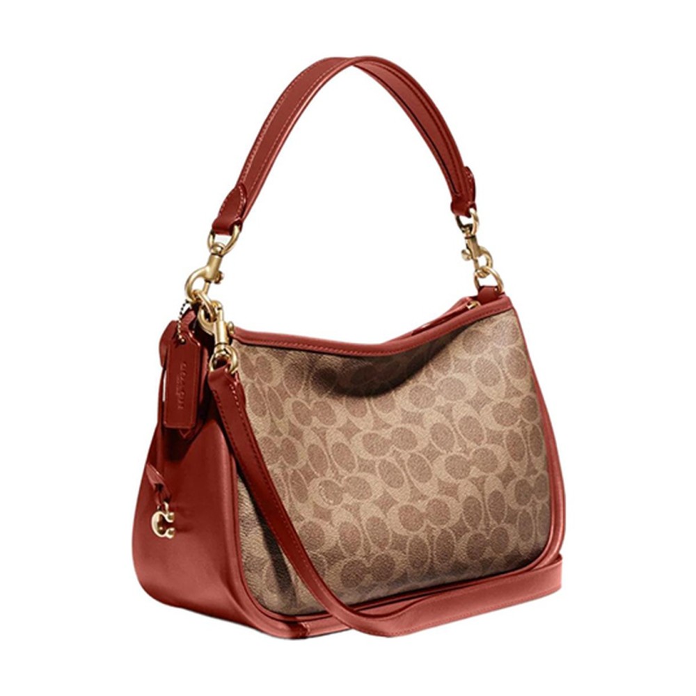 Cary Coated Canvas With Calfskin Handbag Shoulder Bag Crossbody Bag Tubas Women S Brown
