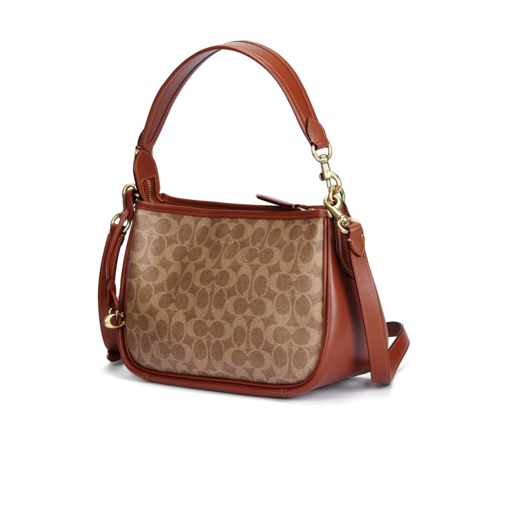 Cary Coated Canvas With Calfskin Handbag Shoulder Bag Crossbody Bag Tubas Women S Brown