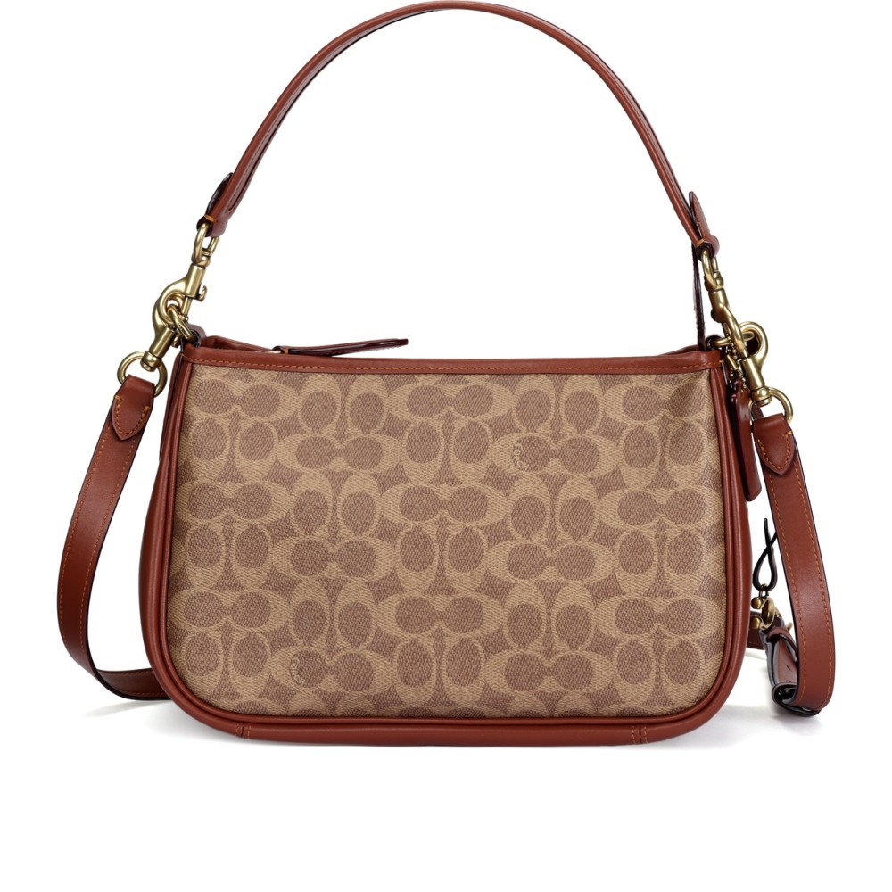 Cary Coated Canvas With Calfskin Handbag Shoulder Bag Crossbody Bag Tubas Women S Brown