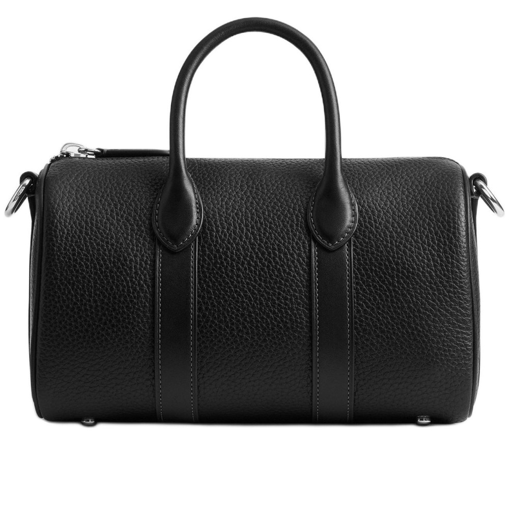 Cow Leather Handbag Medium Unisex Black