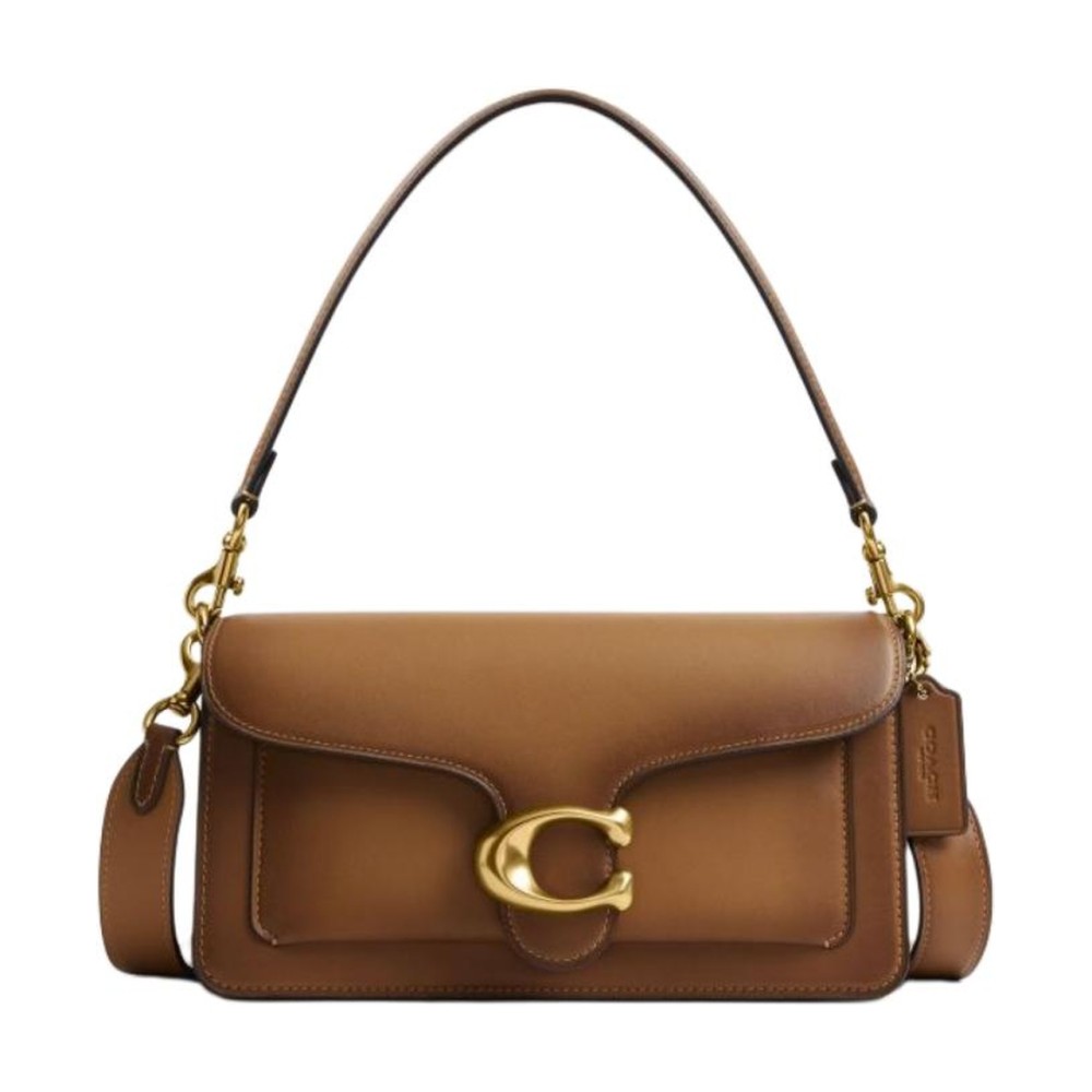 Tabby Cow Leather One Shoulder Handbag Medium Women S Honeys Brown