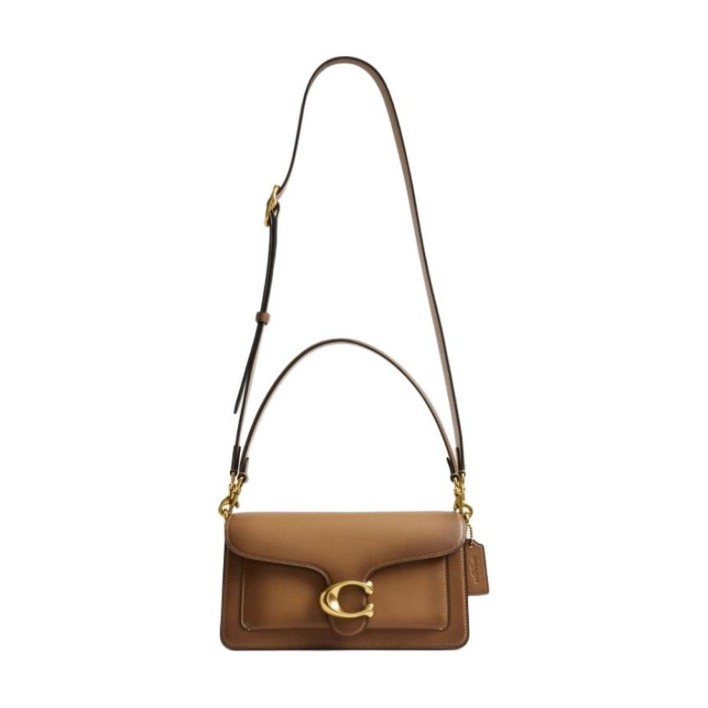 Tabby Cow Leather One Shoulder Handbag Medium Women S Honeys Brown