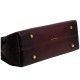 Empire Carryall Cow Leather Shoulder Bag Large Women S Merlot Wine Red