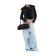 Empire Carryall Cow Leather Shoulder Bag Large Women S Merlot Wine Red