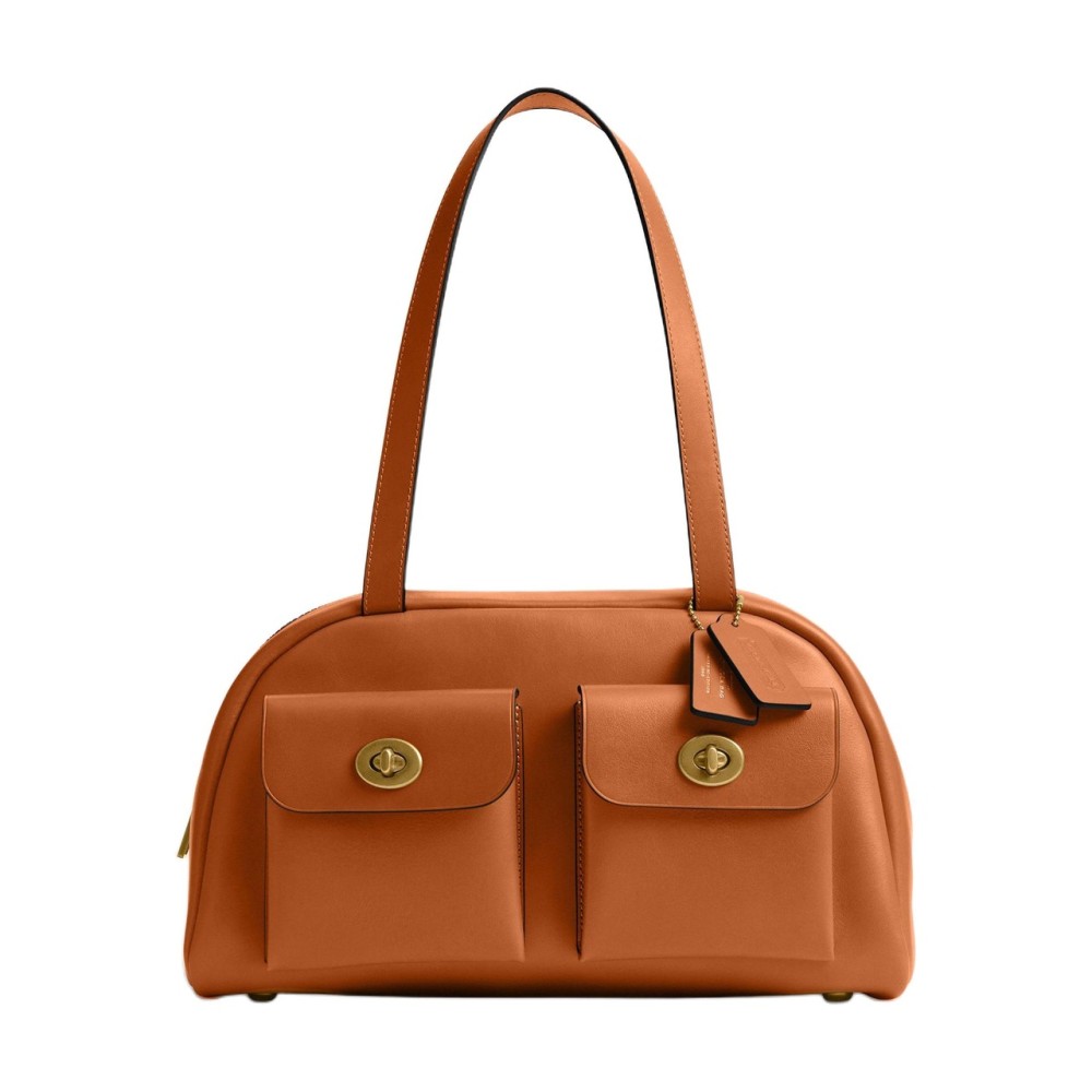 Cow Leather Handbag Large Women S Toffee