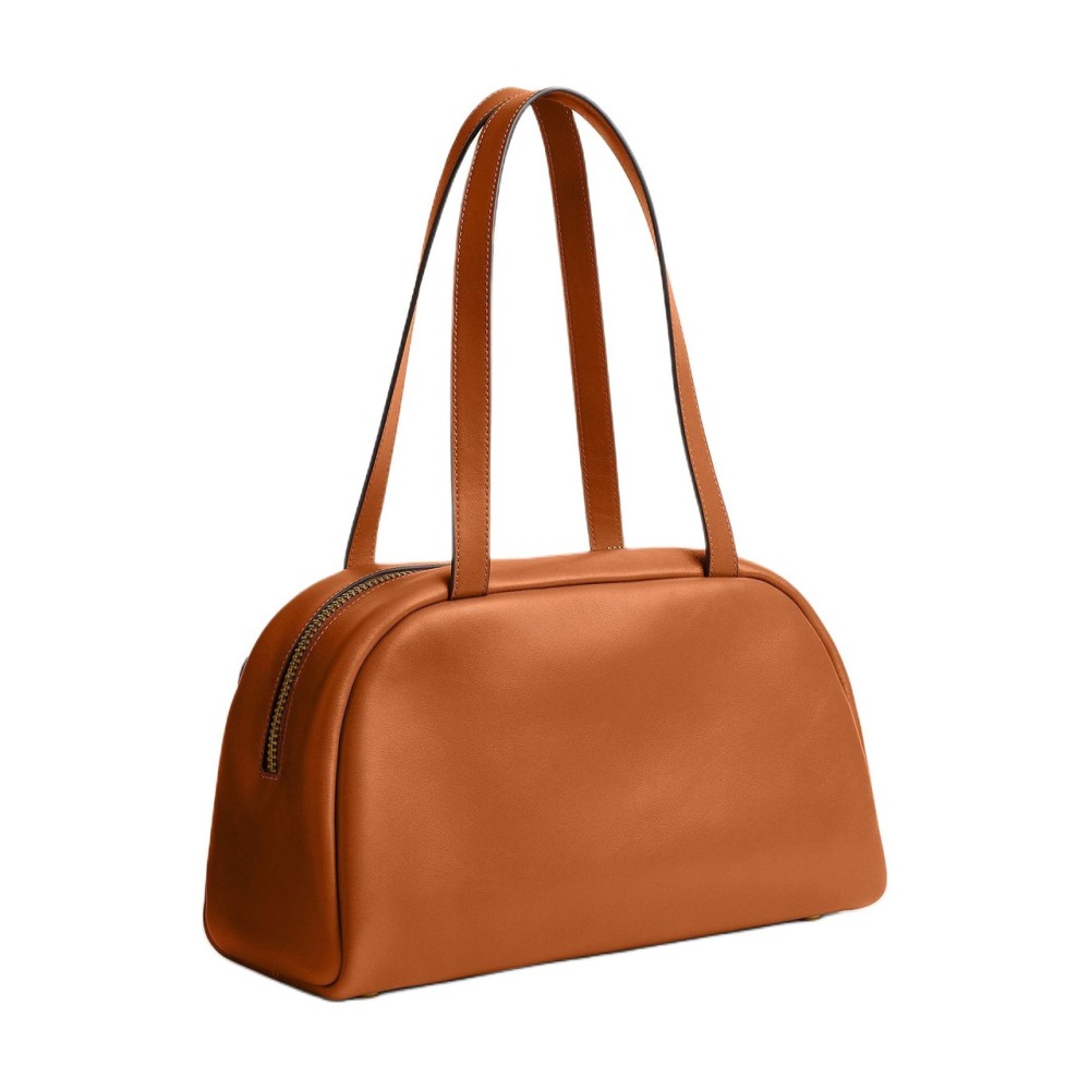 Cow Leather Handbag Large Women S Toffee