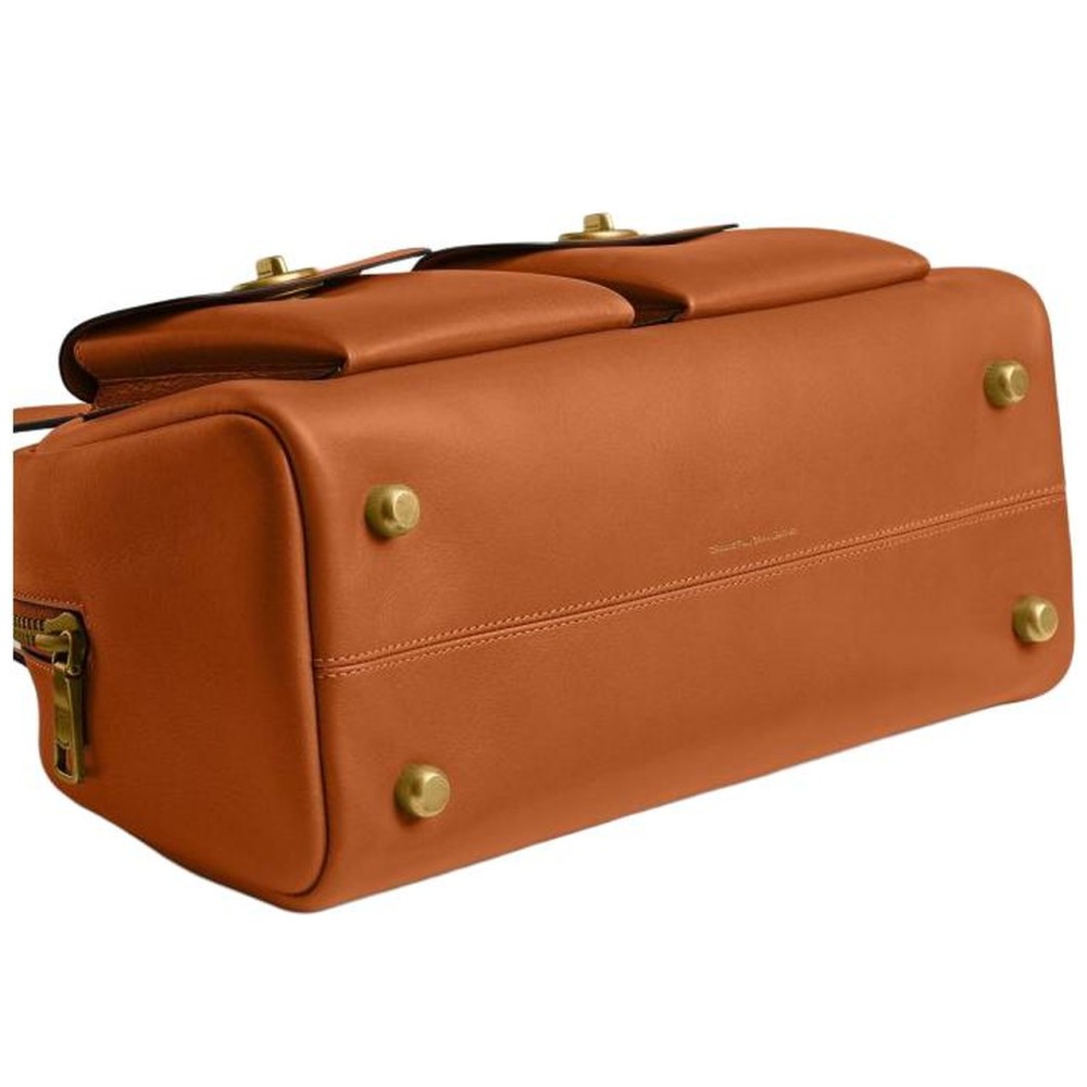 Cow Leather Handbag Large Women S Toffee
