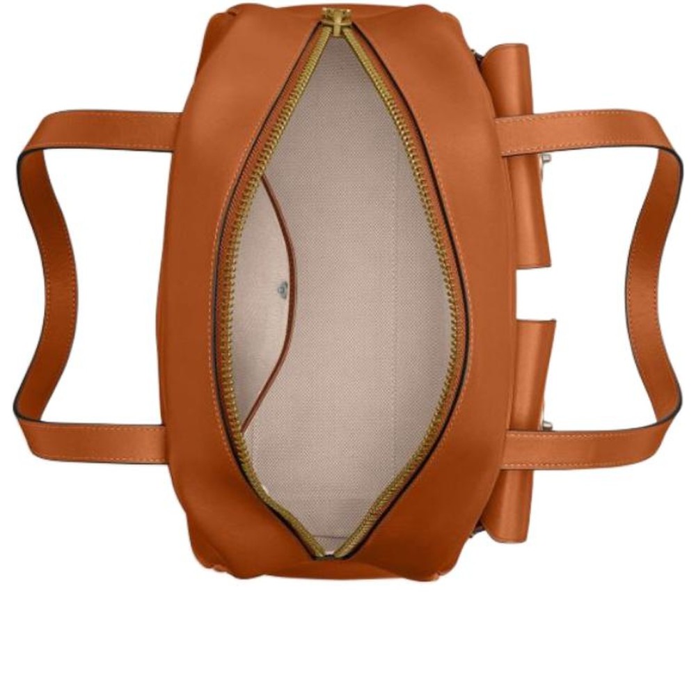 Cow Leather Handbag Large Women S Toffee