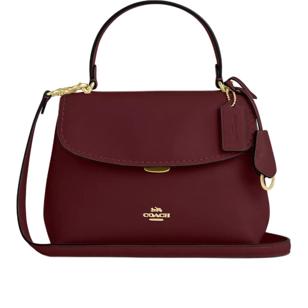 Smooth Leather Handbag Medium Women S Chestnut