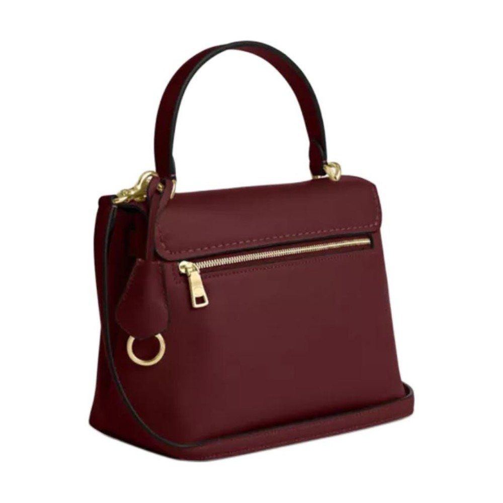 Smooth Leather Handbag Medium Women S Chestnut