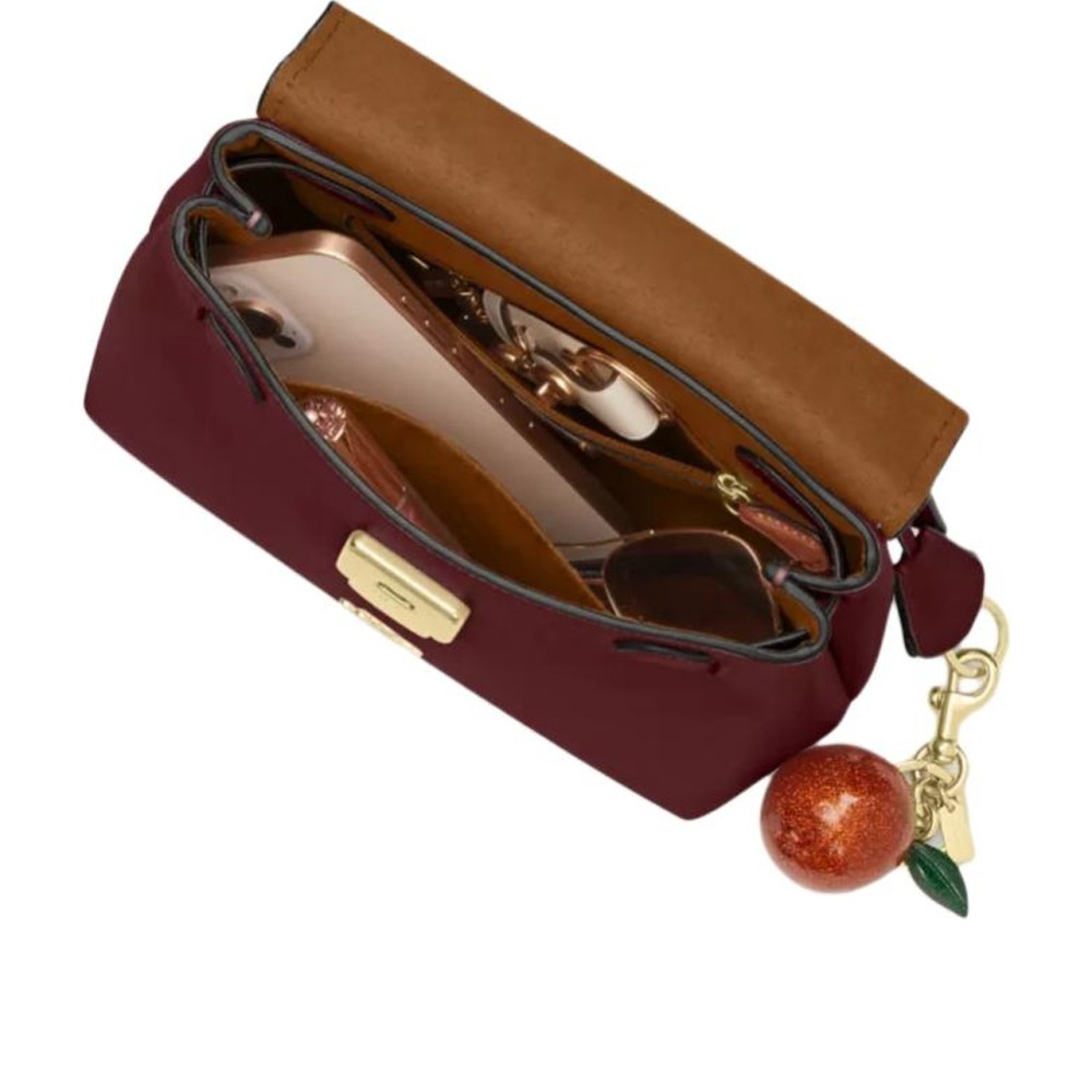 Smooth Leather Handbag Medium Women S Chestnut