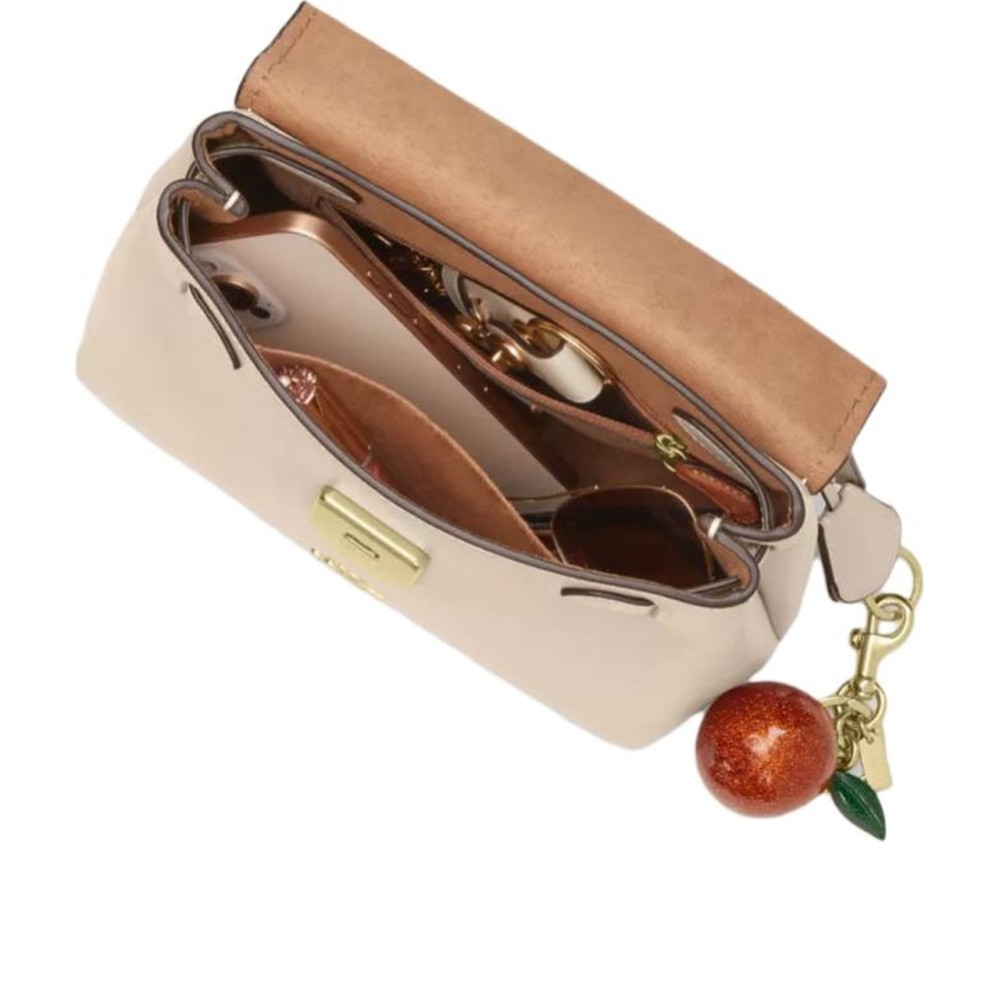 Smooth Leather Handbag Medium Women S Oat