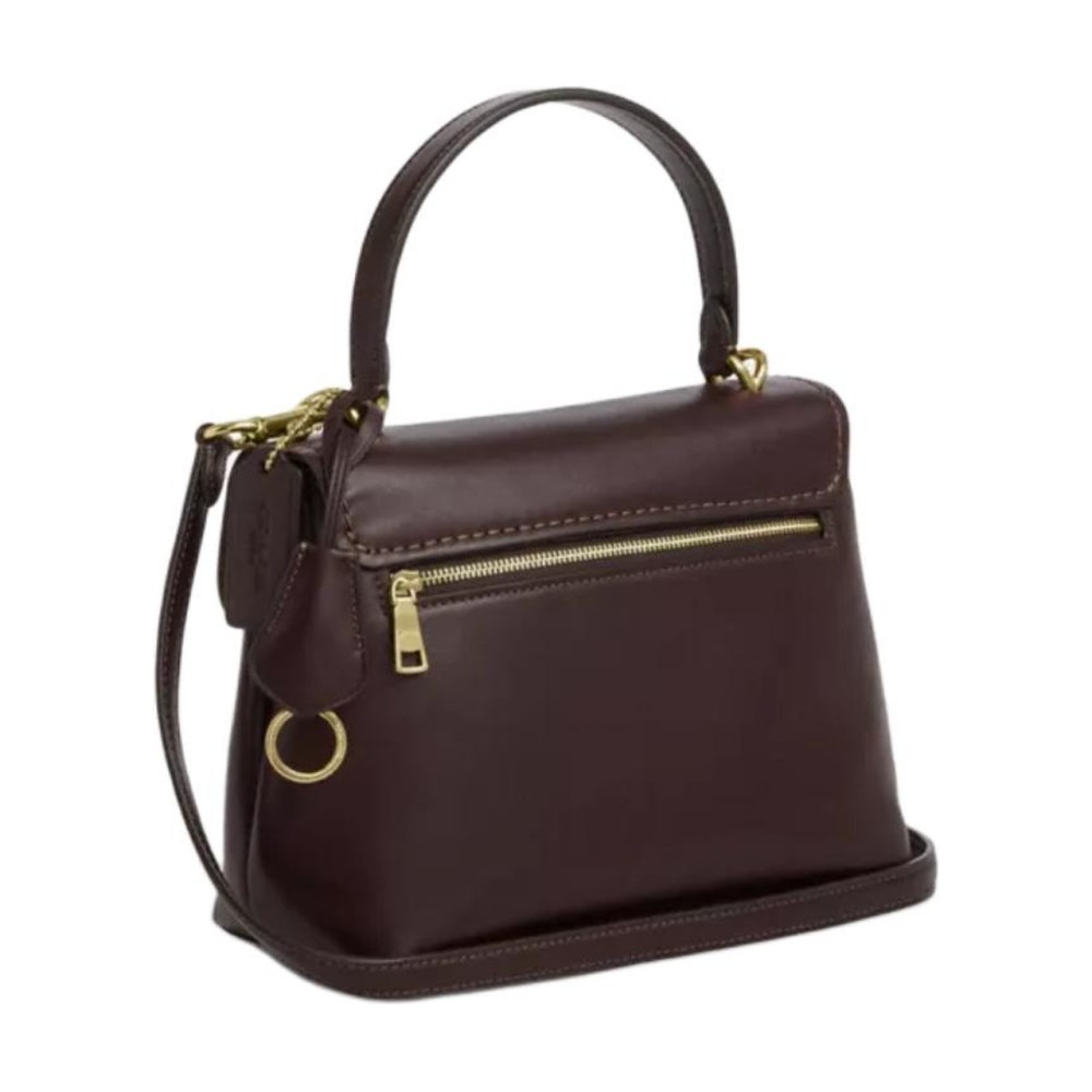Smooth Leather Handbag Medium Women S Coffee