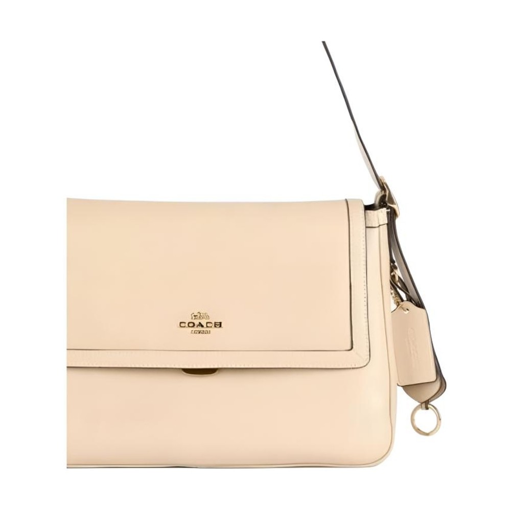 Etta Cow Leather Shoulder Bag Large Women S Oat