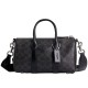 Artificial Leather Bowling Bag Shoulder Bag Crossbody Bag Handbag Medium Unisex Black