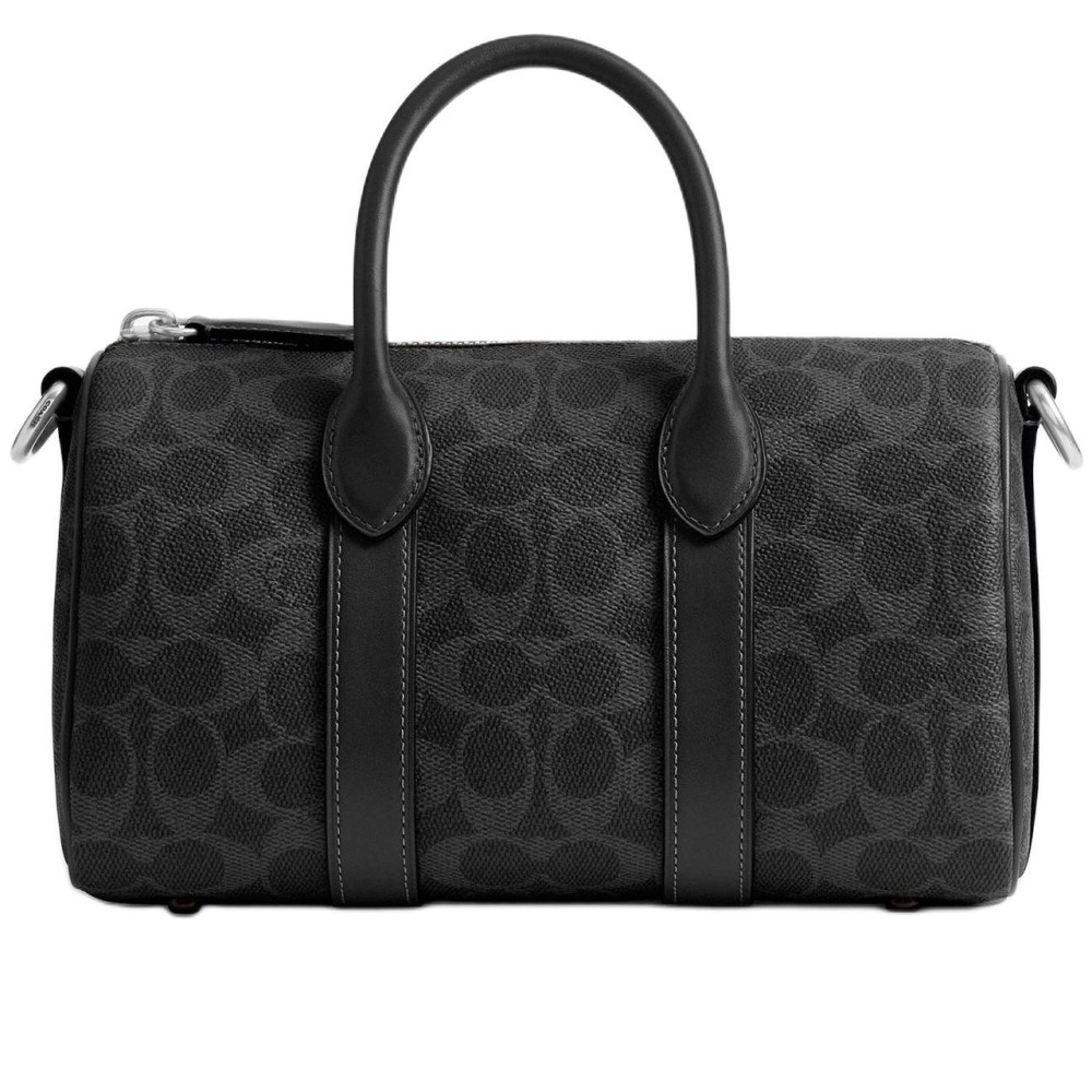 Artificial Leather Bowling Bag Shoulder Bag Crossbody Bag Handbag Medium Unisex Black