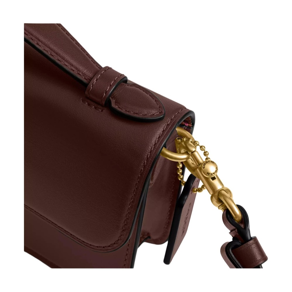 Calfskin Shoulder Bag Crossbody Bag Handbag Small Women S Maple