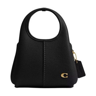 Lana Polished Pebble Leather Handbag Small Women S Black