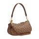 Ashton Coated Canvas With Lambskin And Leather Crossbody Handbag Medium Women S Tan