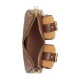 Ashton Coated Canvas With Lambskin And Leather Crossbody Handbag Medium Women S Tan