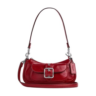 Ashton Wrinkle Leather Shoulder Bag Mini Women S Dark Rosefinch