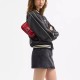 Ashton Wrinkle Leather Shoulder Bag Mini Women S Dark Rosefinch