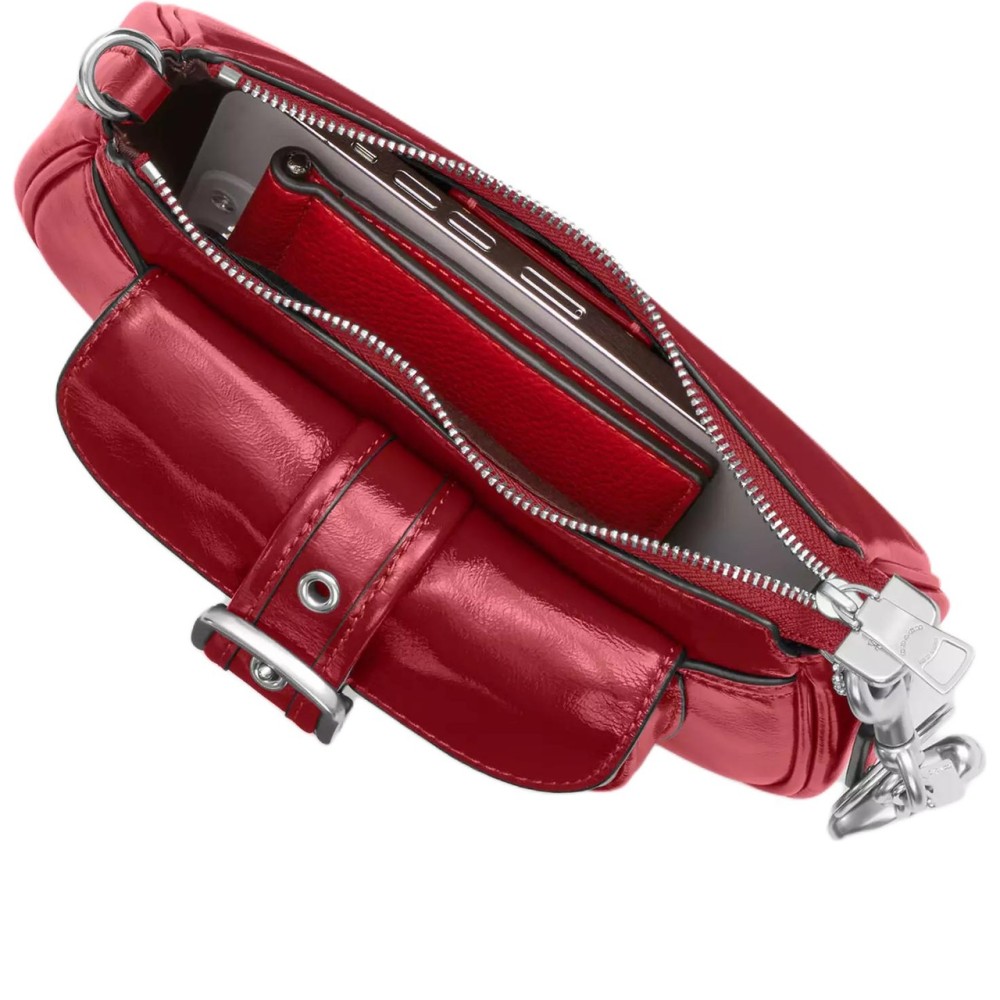 Ashton Wrinkle Leather Shoulder Bag Mini Women S Dark Rosefinch