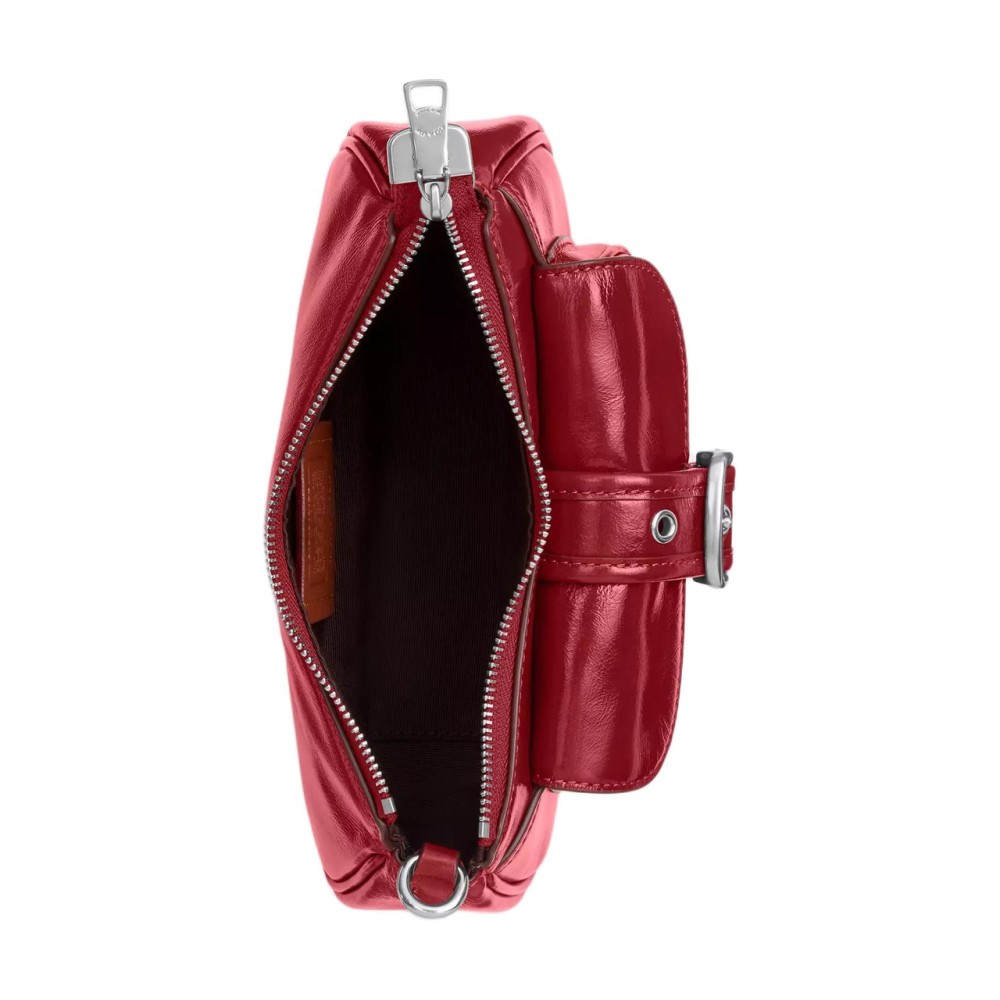Ashton Wrinkle Leather Shoulder Bag Mini Women S Dark Rosefinch