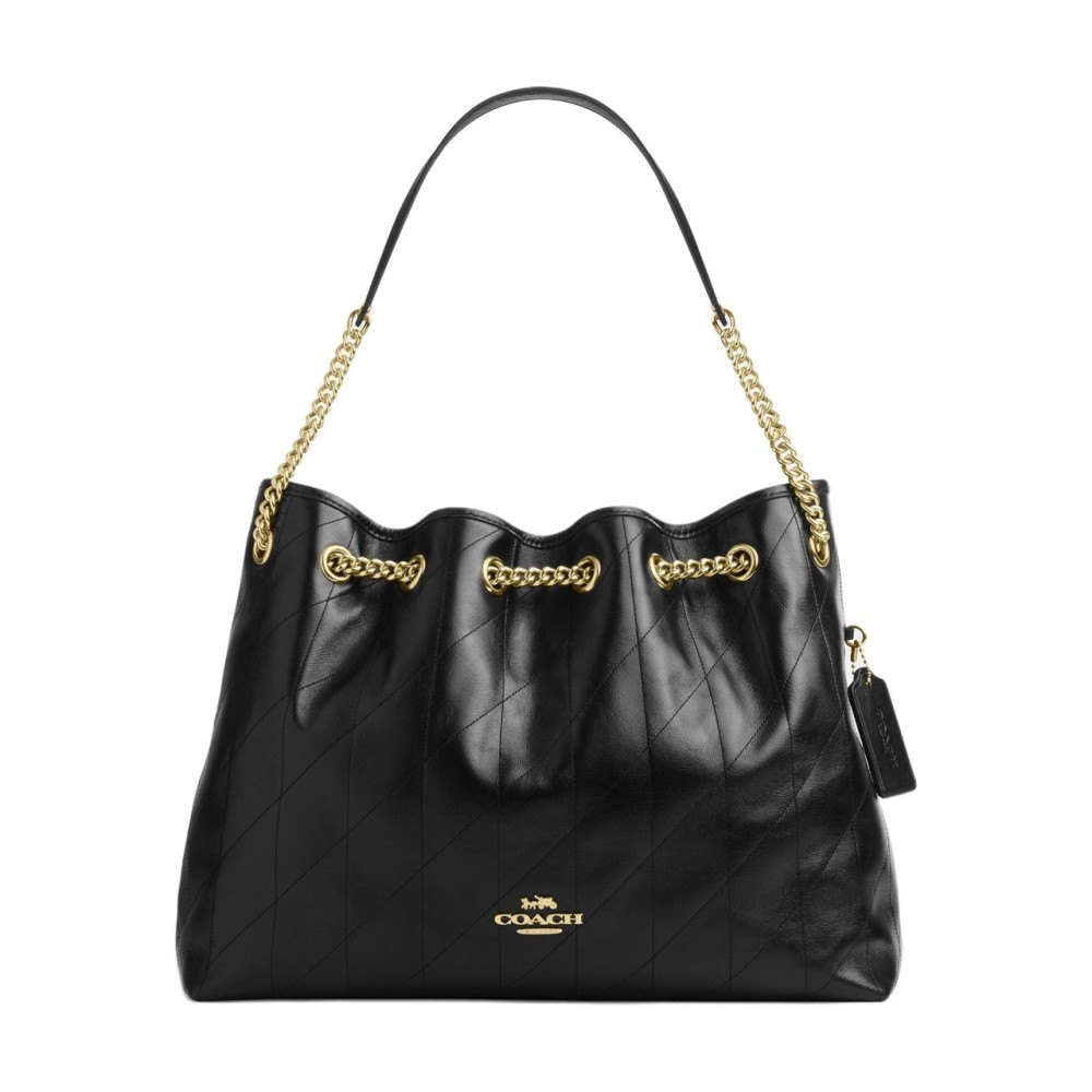 Cow Leather Trash Bag Shoulder Bag Women S Black