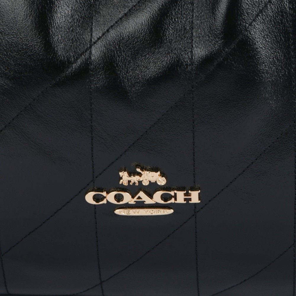 Cow Leather Trash Bag Shoulder Bag Women S Black