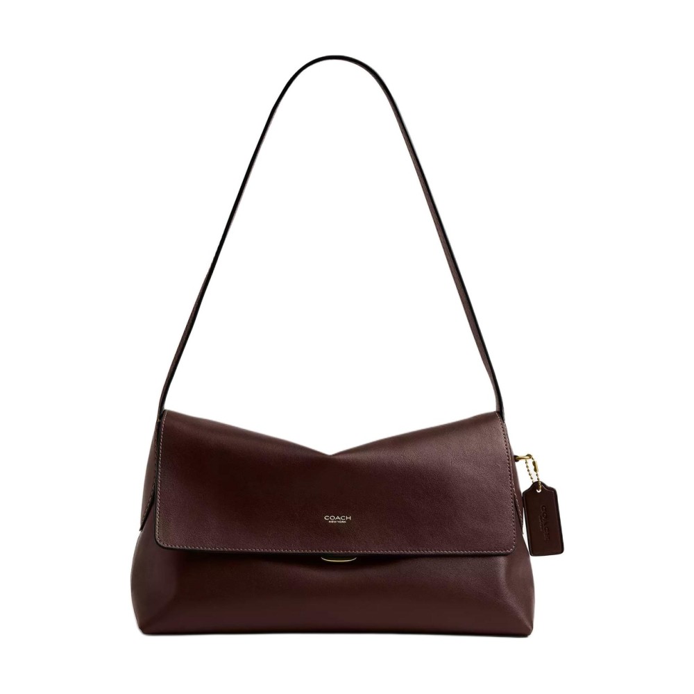 Chelsea Natural Grain Leather Shoulder Bag Large Women S Brass Magnesium Alloy