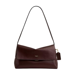 Chelsea Natural Grain Leather Shoulder Bag Large Women S Brass Magnesium Alloy