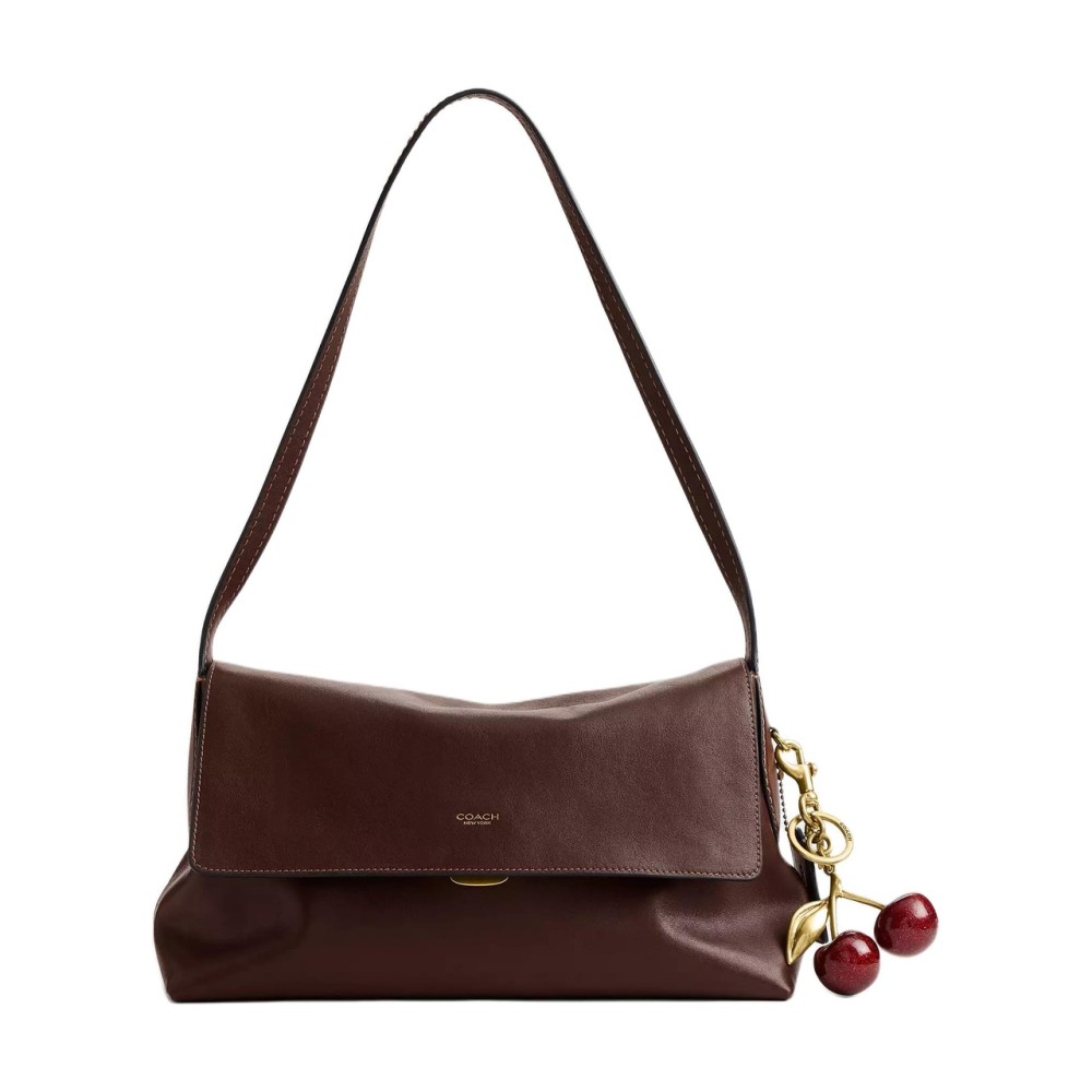 Chelsea Natural Grain Leather Shoulder Bag Large Women S Brass Magnesium Alloy