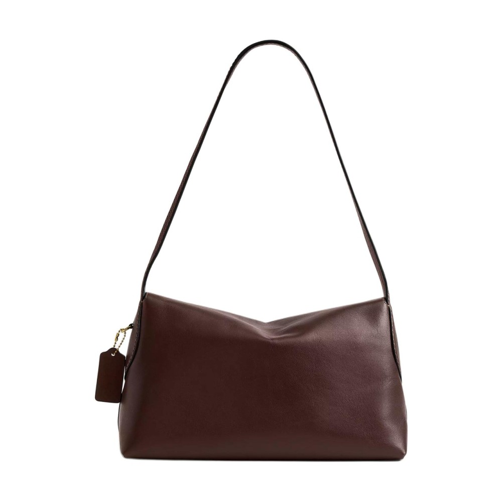 Chelsea Natural Grain Leather Shoulder Bag Large Women S Brass Magnesium Alloy