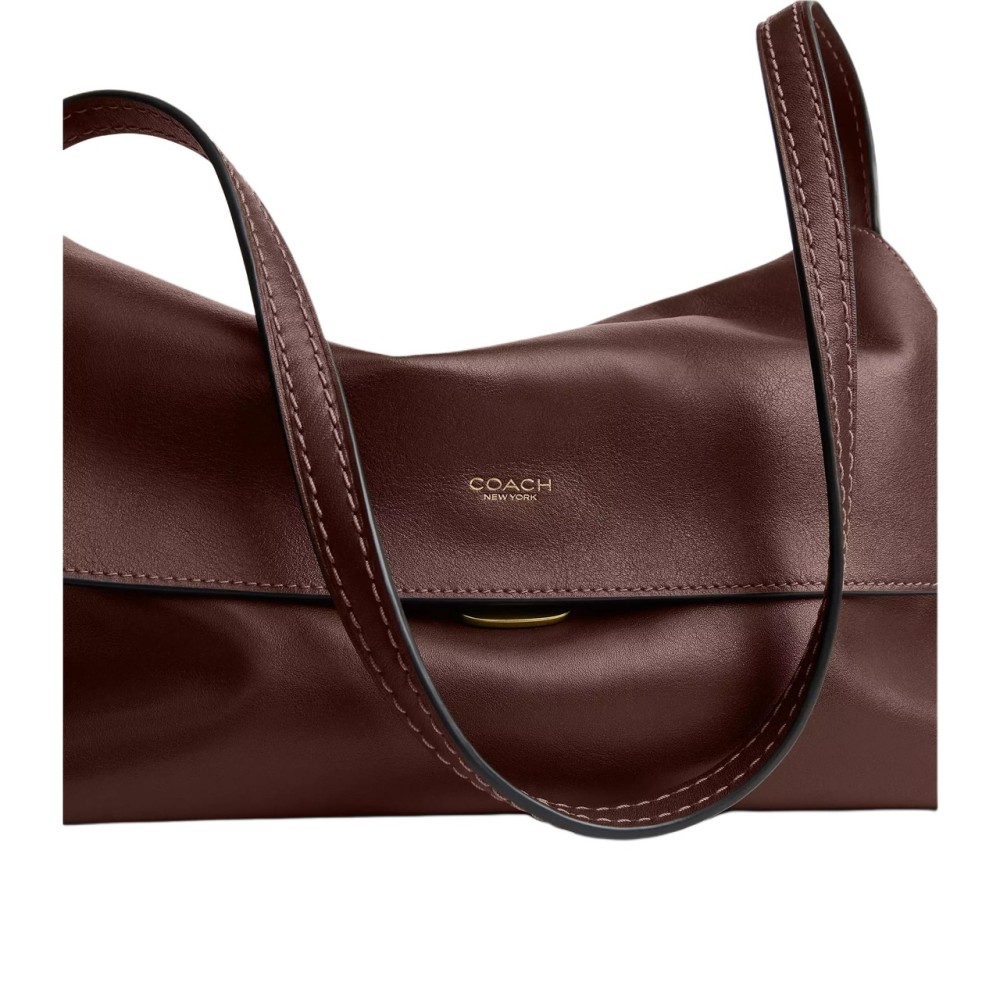Chelsea Natural Grain Leather Shoulder Bag Large Women S Brass Magnesium Alloy