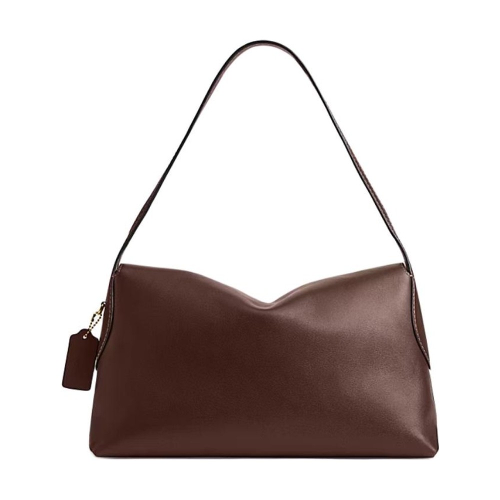 Chelsea Natural Grain Leather Shoulder Bag Large Women S Brown