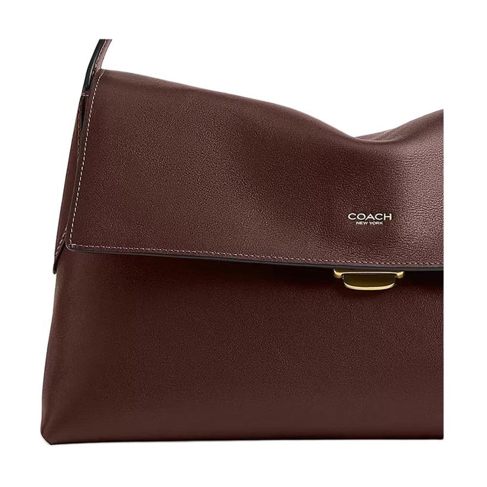 Chelsea Natural Grain Leather Shoulder Bag Large Women S Brown