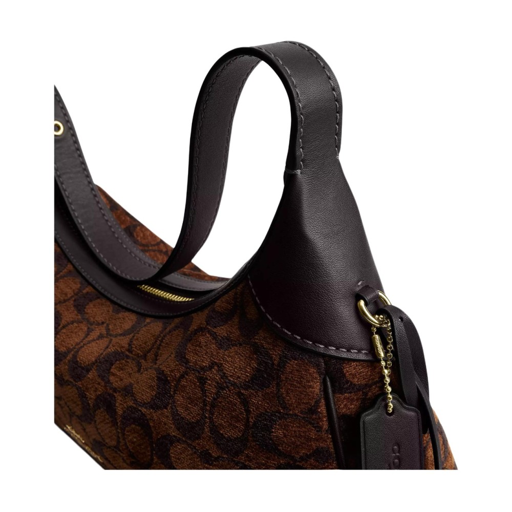 Ella Shoulder Bags Cow Leather Polyester Zip Closure Cdv37 Ima7u