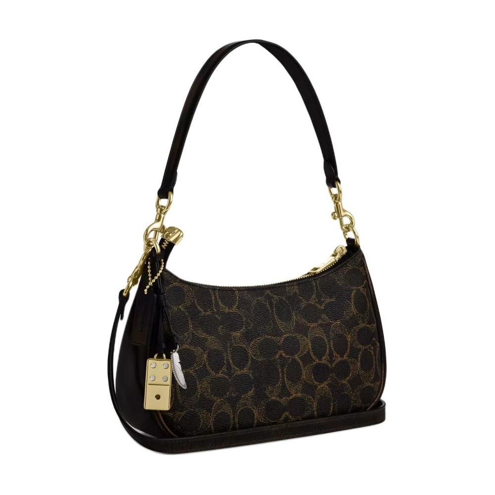 Teri Shoulder Bags Artificial Leather Inside Slip Pocket Polyester Zip Closure Cdy18 Imbrn