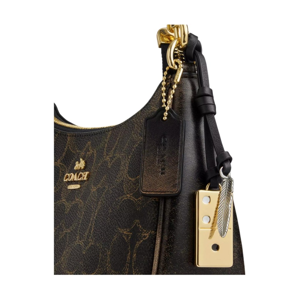 Teri Shoulder Bags Artificial Leather Inside Slip Pocket Polyester Zip Closure Cdy18 Imbrn